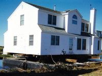 This home was moved on a barge in Long Beach Island and moved to be donated to the Habitat for Humanity.