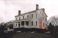 An 18th century farmhouse located on the Princeton University campus near the Football Stadium was moved to create a parking center.